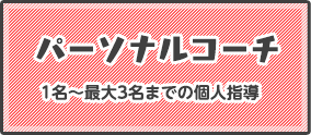 パーソナルコーチ 1名～最大3名までの個人指導